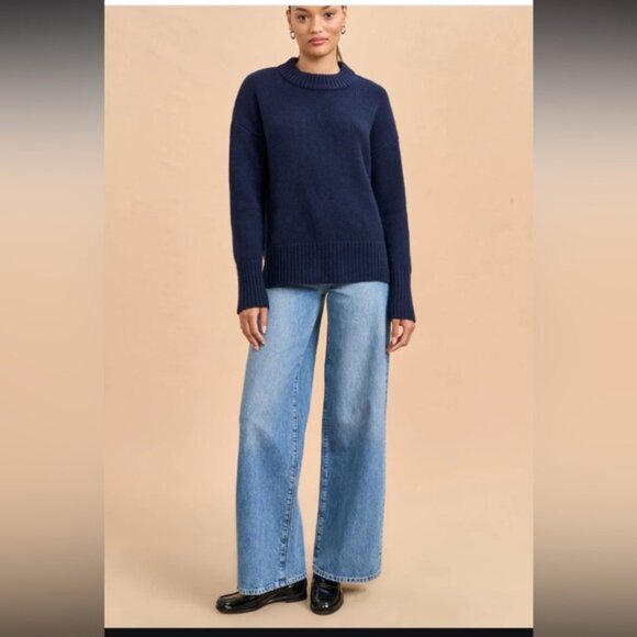 La Ligne 2X Solid Marin Sweater, Navy - Picture 7 of 8